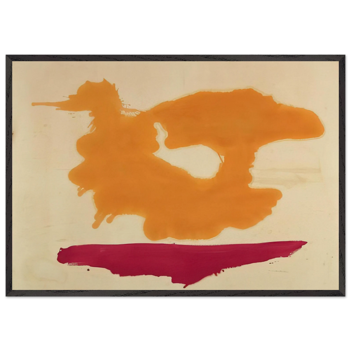 Only Orange - 1963 - Helen Frankenthaler 70x100 cm / 28x40 inches Framed Art Print – Black Wooden Frame