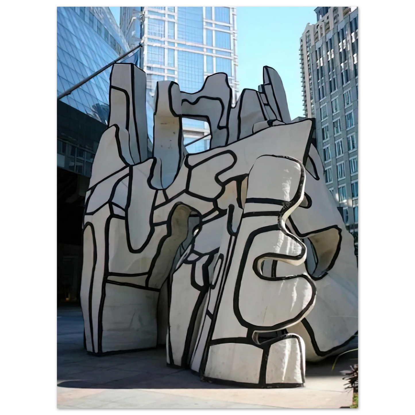 Jean Dubuffet - MONUMENT WITH STANDING BEAST 1984 Fine Art Poster - Default Title