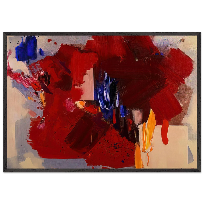 The Clash - Hans Hofmann 70x100 cm / 28x40 inches Framed Art Print – Black Wooden Frame