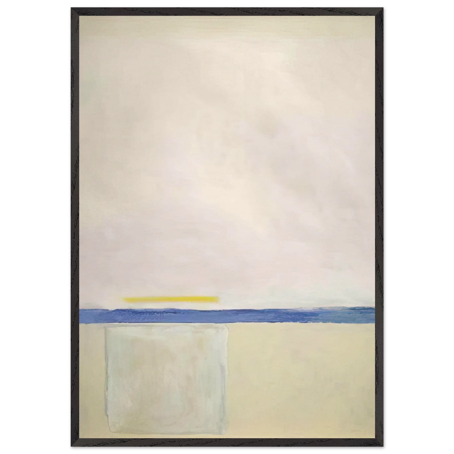 Low White Sun Box - 1965 - Theodoros Stamos 70x100 cm / 28x40 inches Framed Art Print – Black Wooden Frame