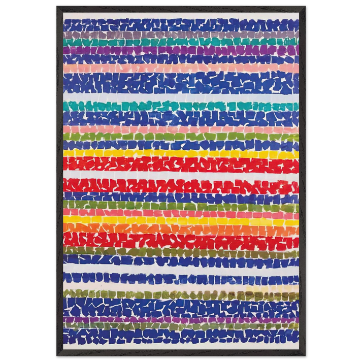 AIR VIEW OF A SPRING NURSERY 1966 - Alma Woodsey Thomas 70x100 cm / 28x40 inches Framed Art Print – Black Wooden Frame