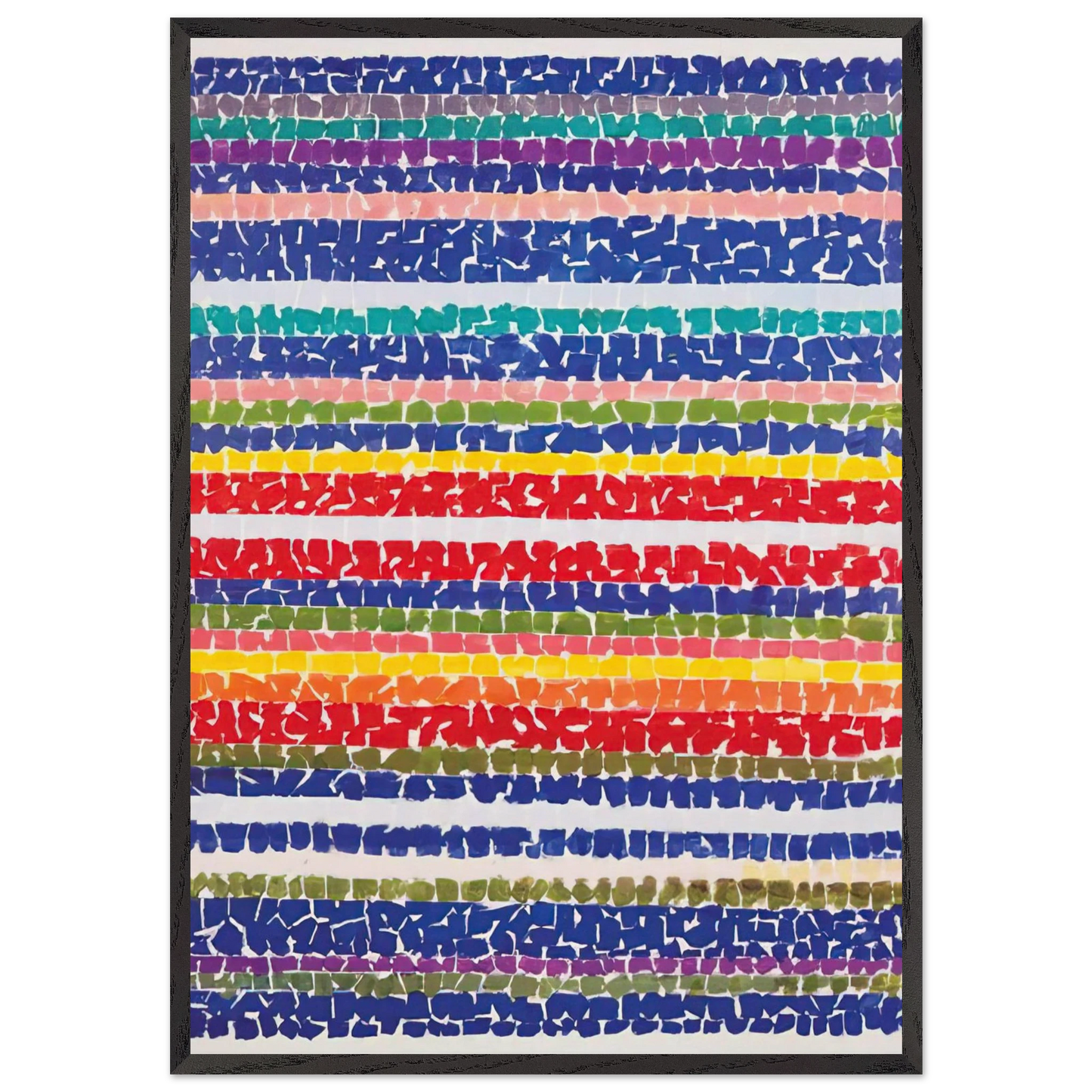 AIR VIEW OF A SPRING NURSERY 1966 - Alma Woodsey Thomas 70x100 cm / 28x40 inches Framed Art Print – Black Wooden Frame