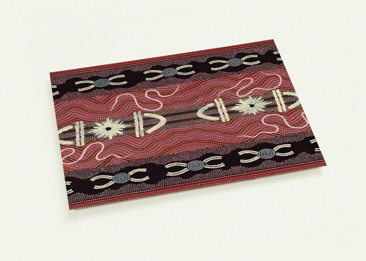 Men's Initiation, Spider Dreaming - 1999 By Clifford Possum Tjapaltjarri Pack of 10 Post Cards | Clifford Possum Tjapaltjarri Post Cards | A6 (10.5 x 14.8 cm) - 4.1 x 5.8 inches