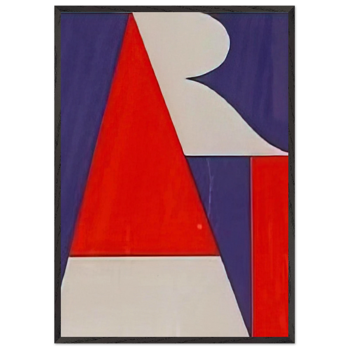 The American Art - Robert Indiana 70x100 cm / 28x40 inches Framed Art Print – Black Wooden Frame