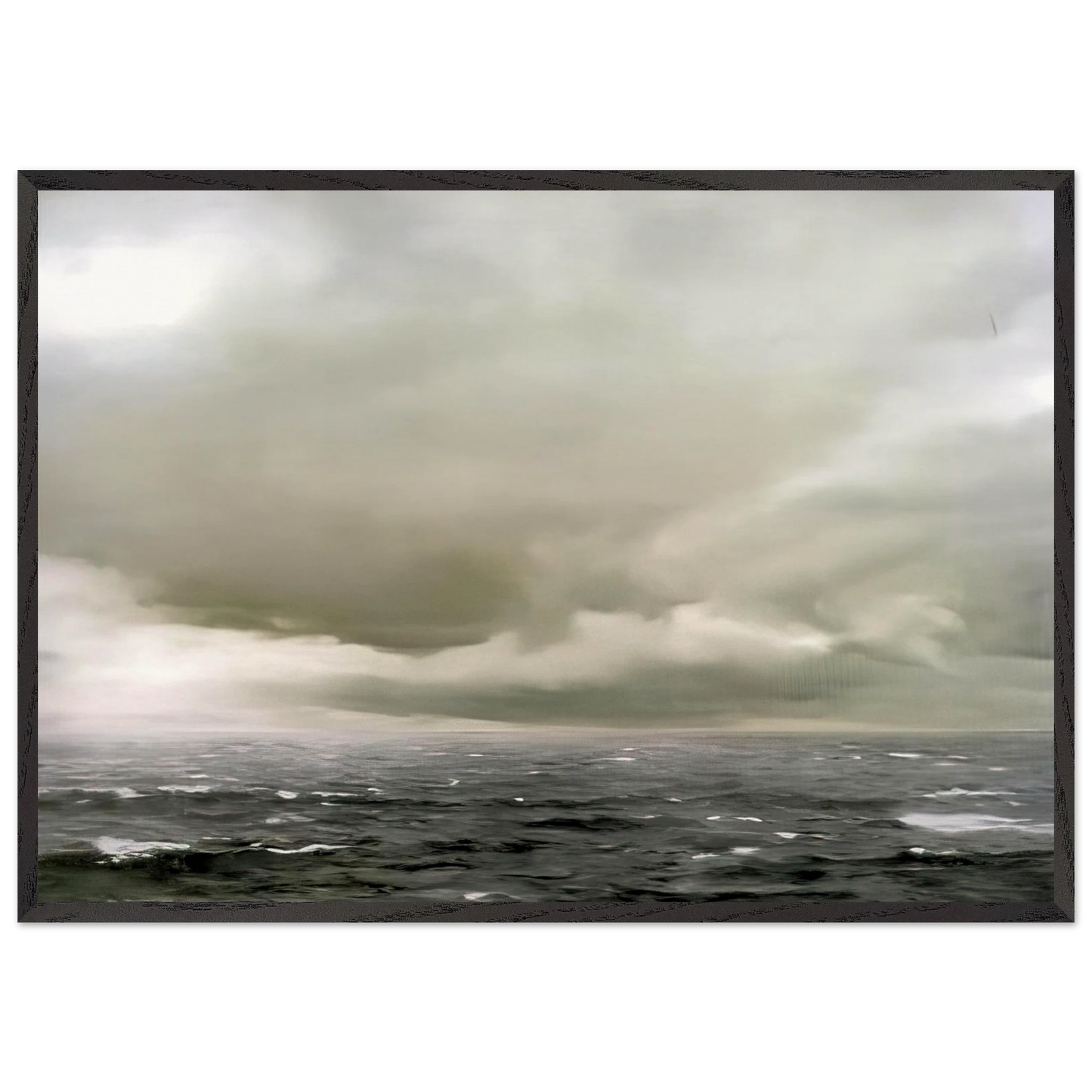 SEASCAPE CLOUDY - Gerhard Richter Framed Art Print – Black Wooden Frame - Default Title - -Framed Art Print