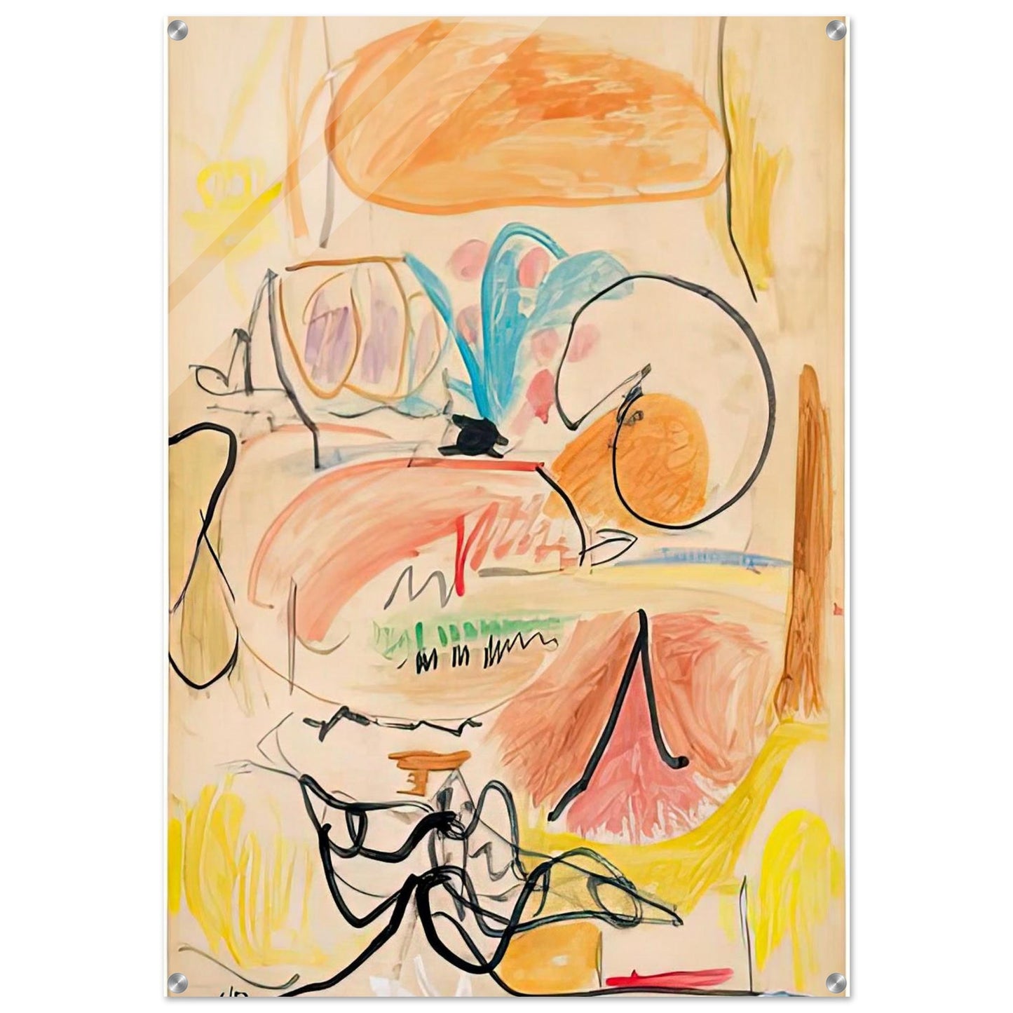 Window Shade No. 1, 1952- - Helen Frankenthaler Acrylic Print - 70x100 cm / 28x40″ inches