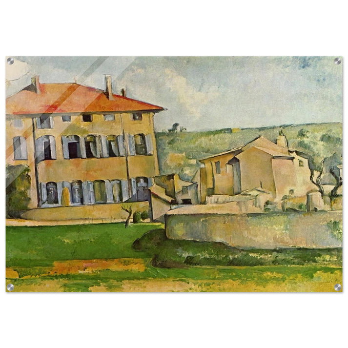 House and Farm at Jas de Bouffan - Paul Cézanne Acrylic Print - 70x100 cm / 28x40″ inches