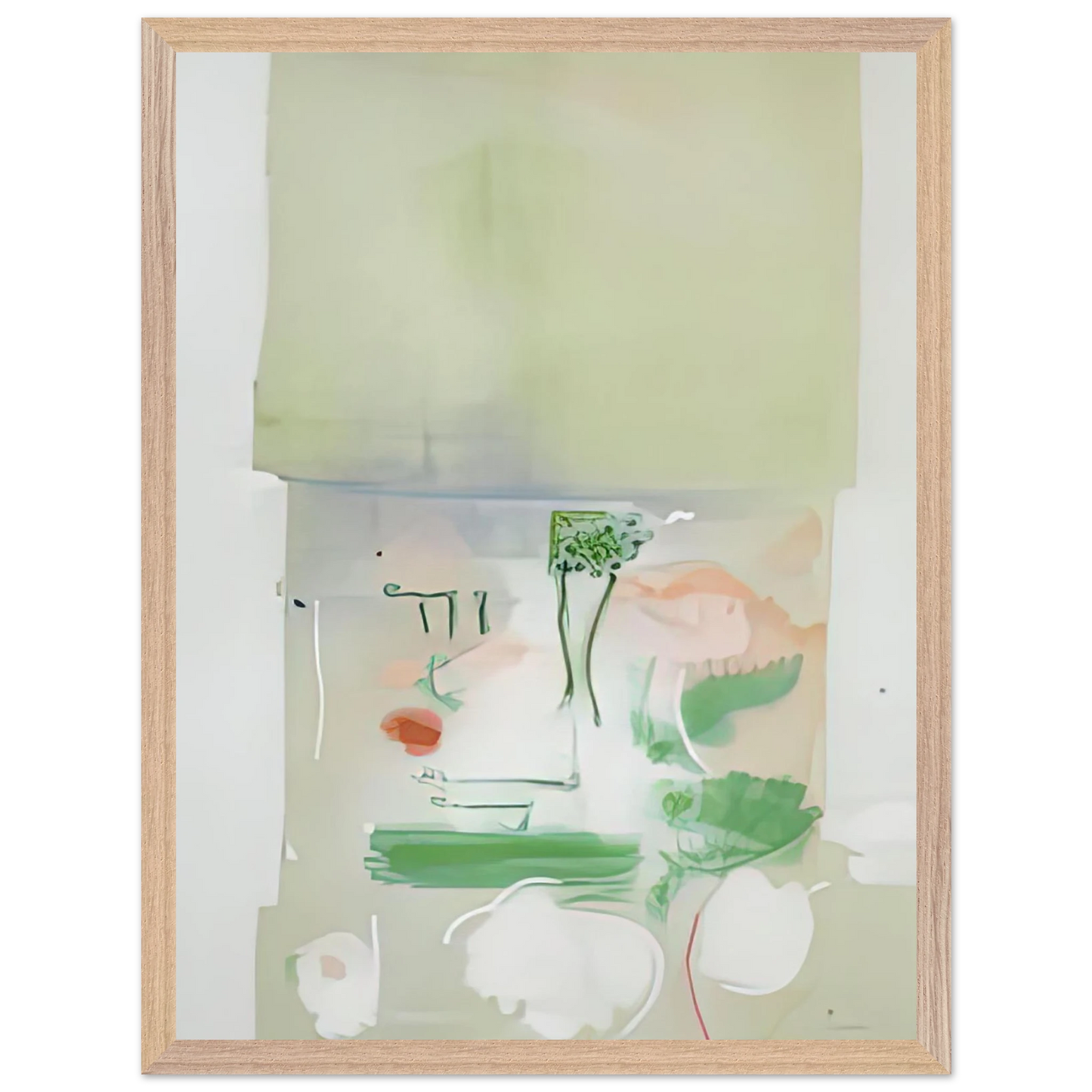 Helen Frankenthaler - Faerie Tale, 1988- Wall Art - 30x40 cm / 12x16 inches - Premium Wooden Framed Poster With Fine Art Paper - Wood frame