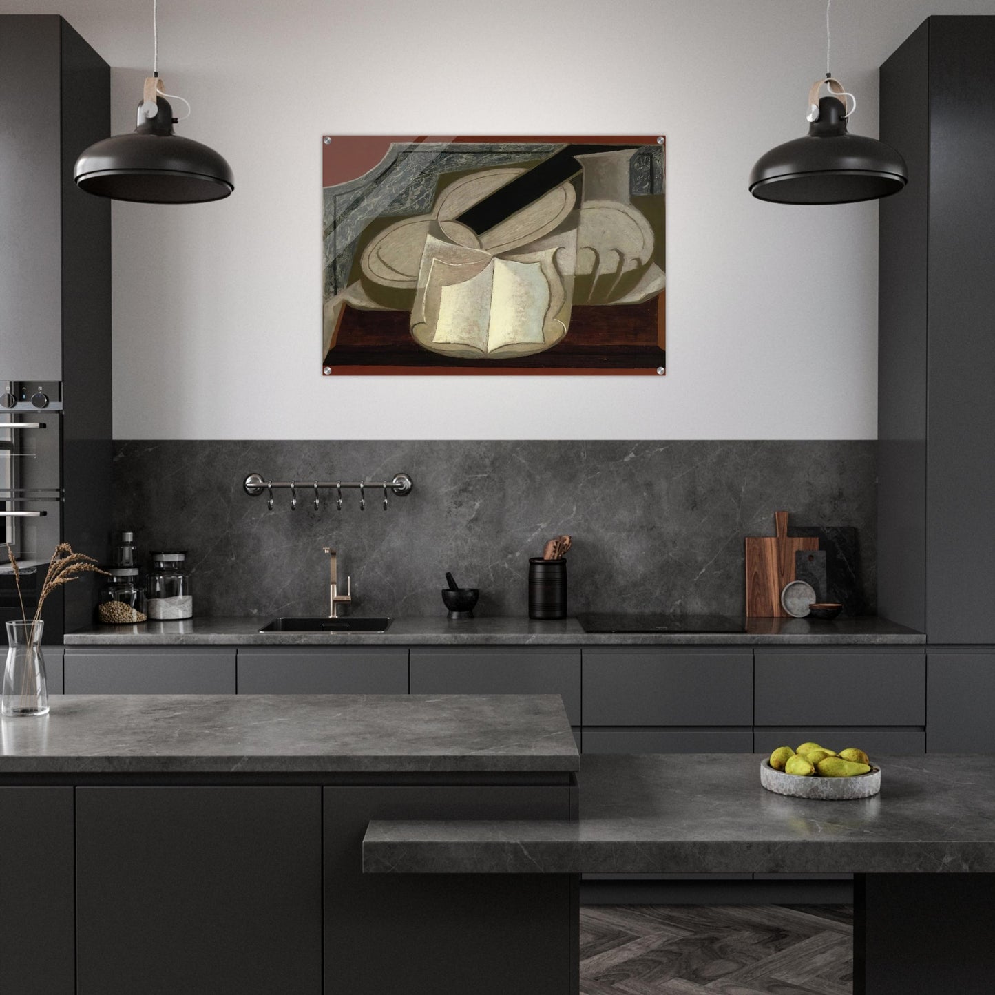 BOOK AND GUITAR 1925 - Juan Gris Acrylic Print - 70x100 cm / 28x40″ inches | Juan Gris Wall Art | Juan Gris Prints