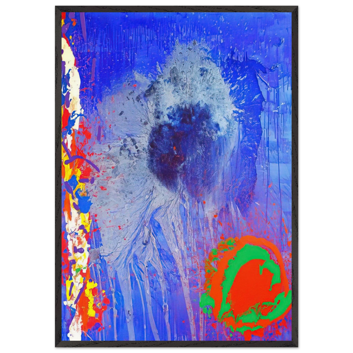 Life and Love - 2010 - John Hoyland 70x100 cm / 28x40 inches Framed Art Print – Black Wooden Frame