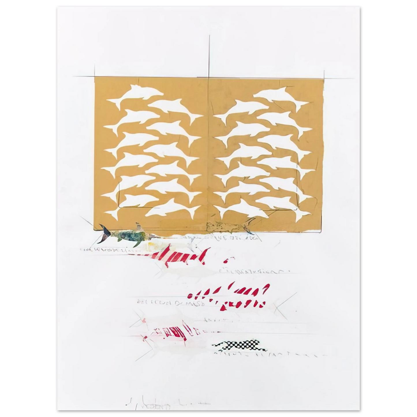 Alighiero Boetti - FANNO CINQUE 1988 Fine Art Poster - Default Title