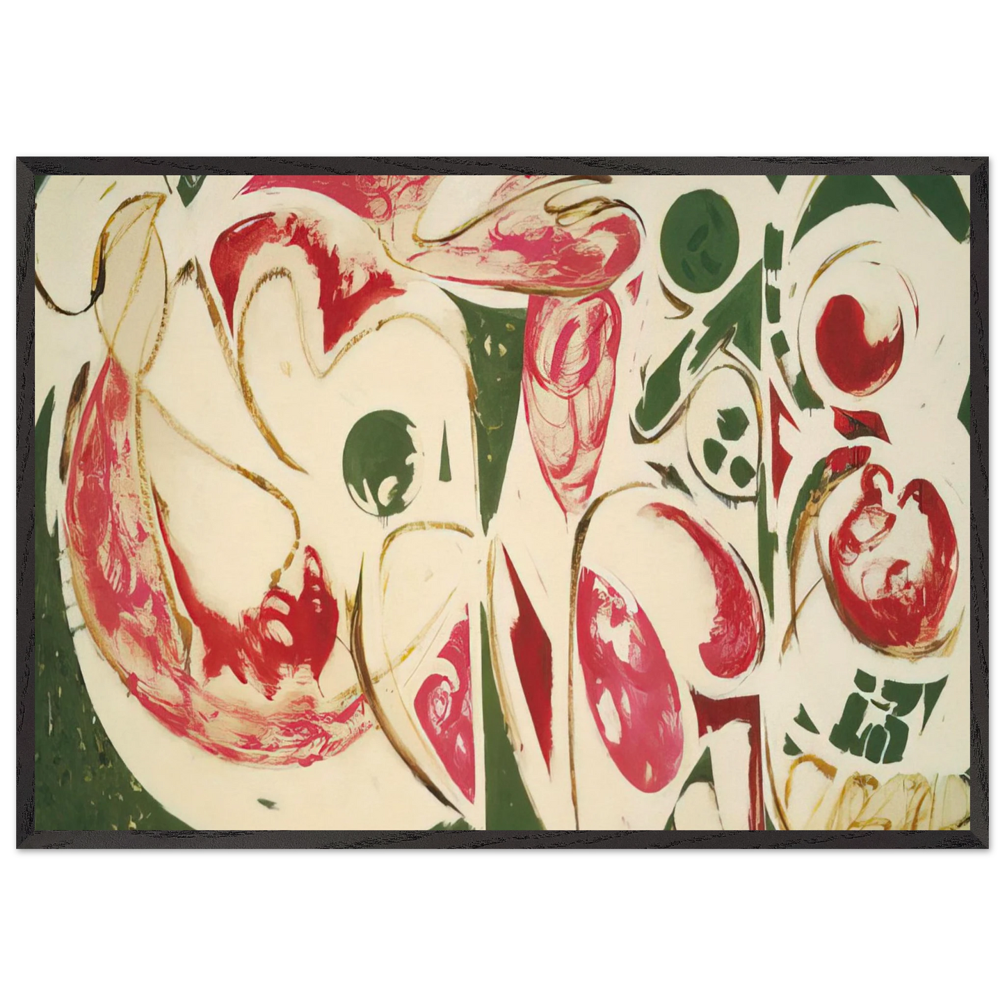 The Sun Woman II - Lee Krasner 70x100 cm / 28x40 inches Framed Art Print – Black Wooden Frame