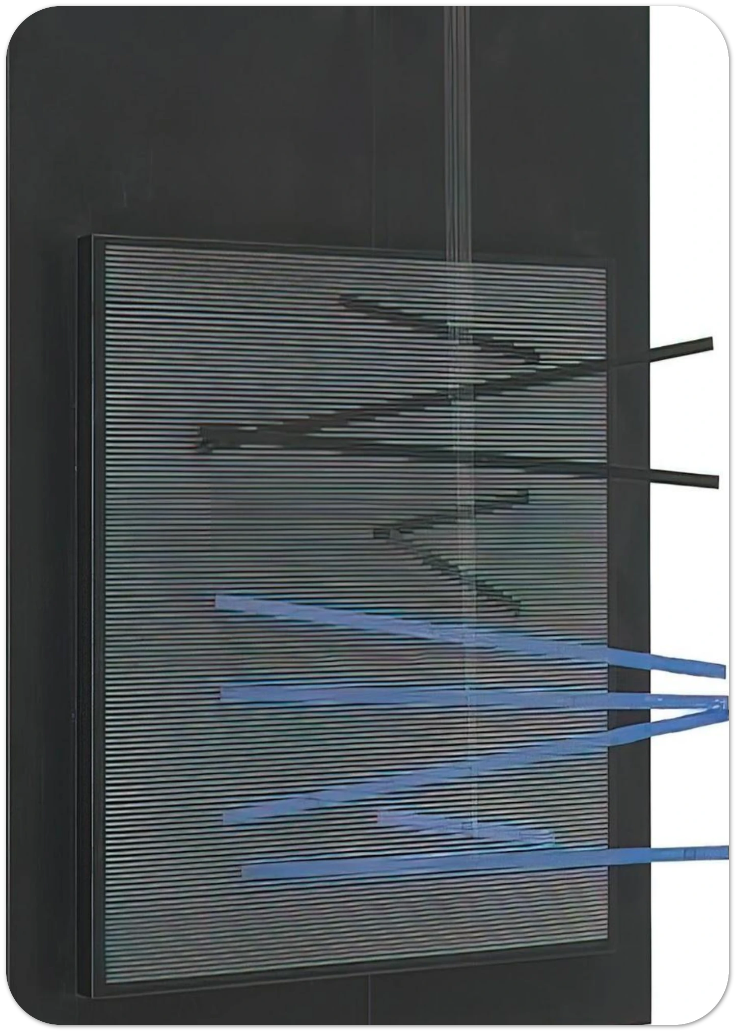 PETITE VIBRATION BRIQUE ET NOIRE 1966 By Jesus Rafael Soto Pack of 10 Post Cards | Jesus Rafael Soto Post Cards | A6 (10.5 x 14.8 cm) - 4.1 x 5.8 inches