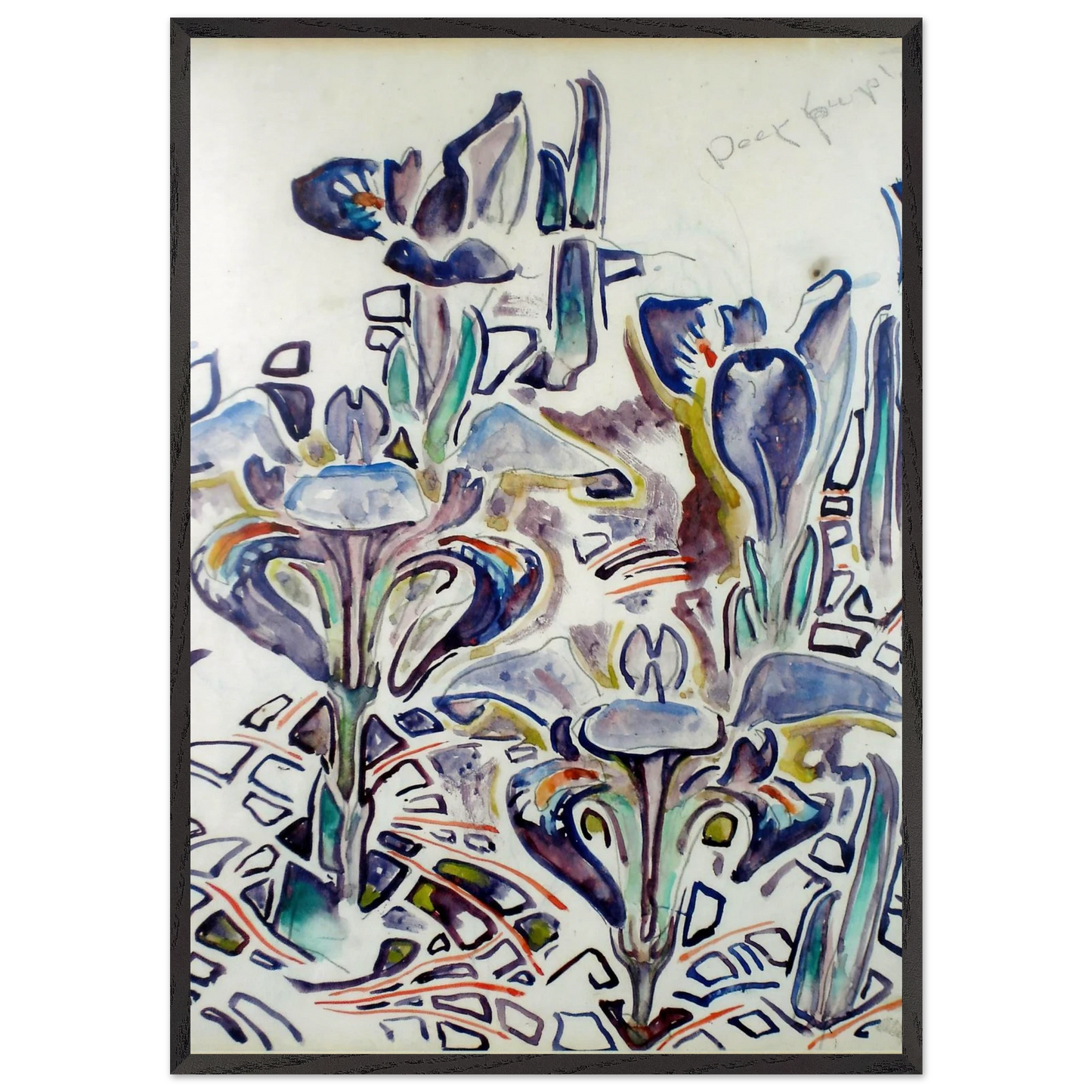 Walter Anderson N5 - Walter Inglis Anderson 70x100 cm / 28x40 inches Framed Art Print – Black Wooden Frame | Walter Anderson Prints