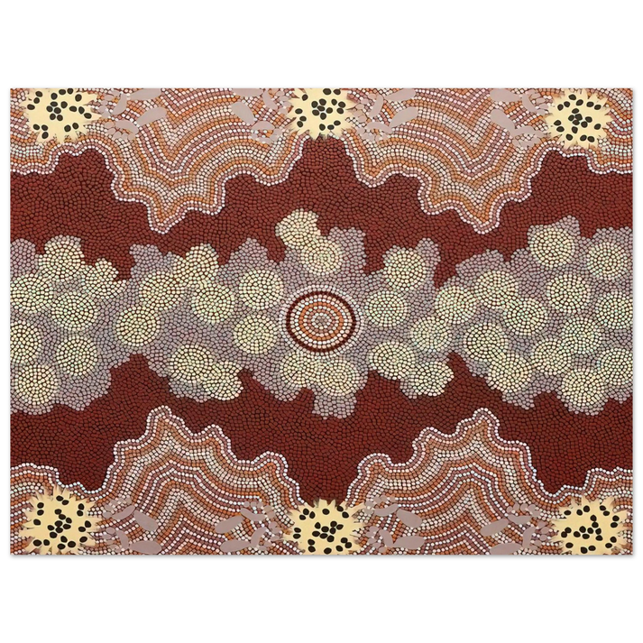 Clifford Possum Tjapaltjarri - Malaka Honey Ant Dreaming - 1992 75x100 cm / 30x40inches Fine Art Poster