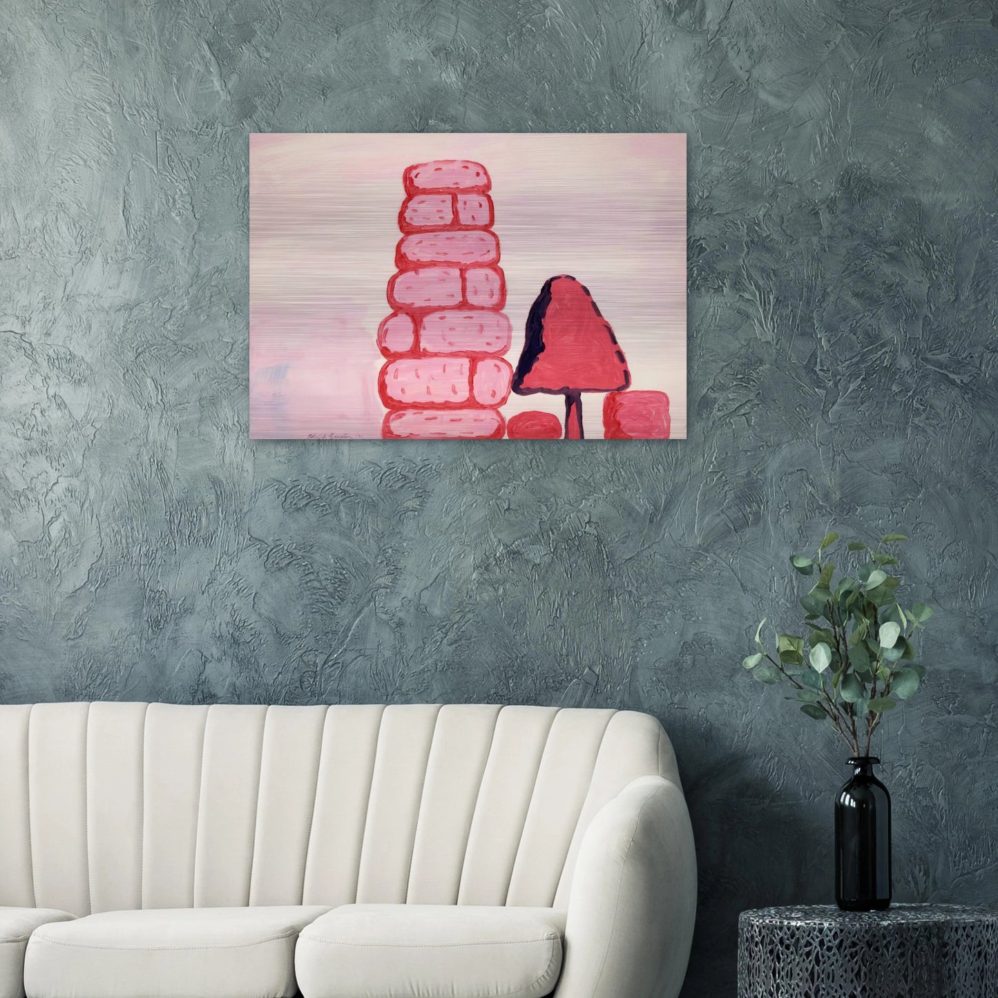 UNTITLED WALL - Philip Guston Brushed Aluminum Print - 70x100 cm / 28x40 inches | Philip Guston Aluminum Print | Philip Guston Prints