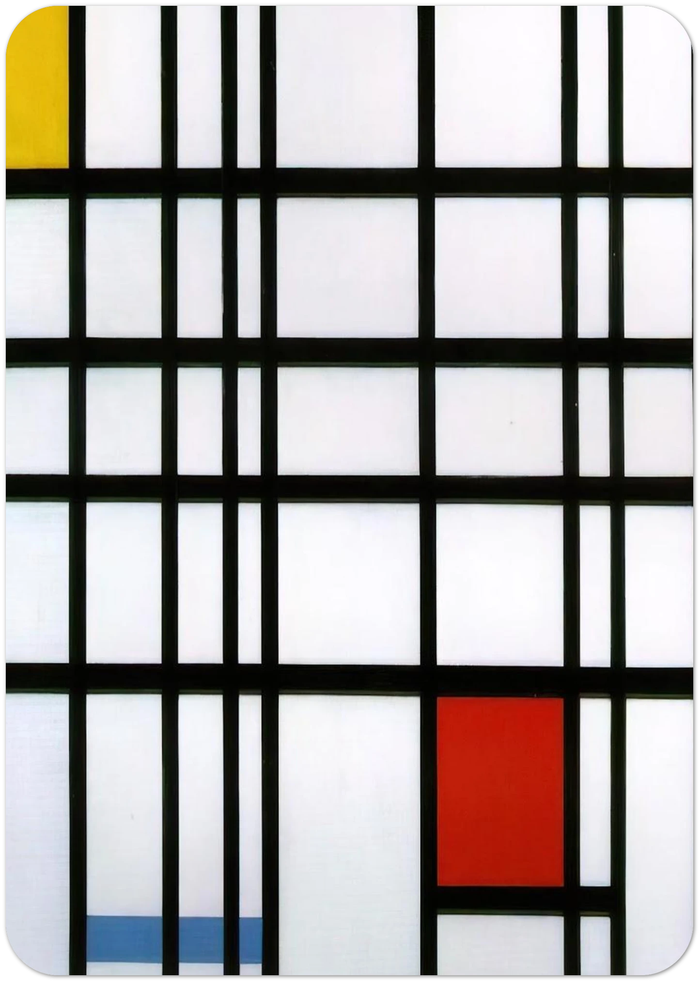 Composition with Red, Yellow and Blue By Piet Mondrian Pack of 10 Post Cards | Piet Mondrian Post Cards | A6 (10.5 x 14.8 cm) - 4.1 x 5.8 inches