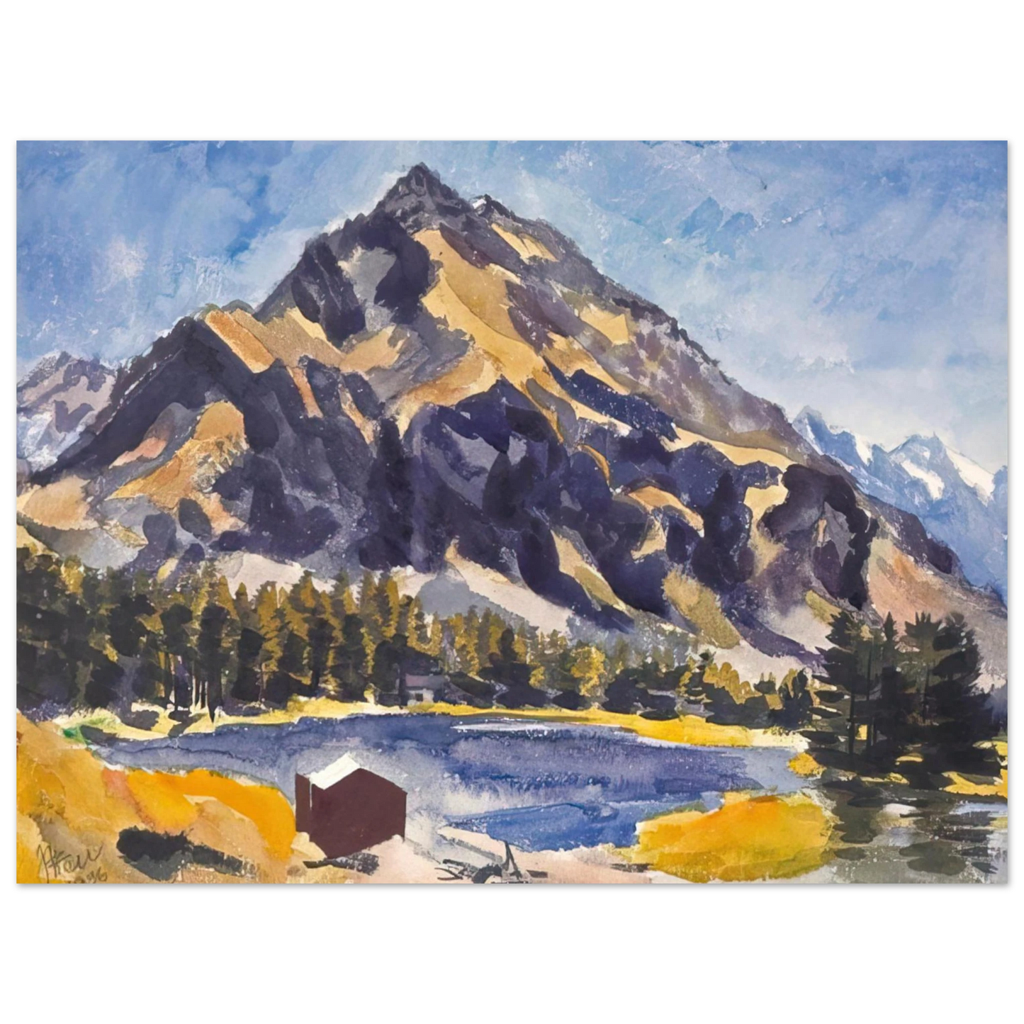 Johannes Itten - Bergsee A Mountain Lake - 1936 Fine Art Poster - Default Title