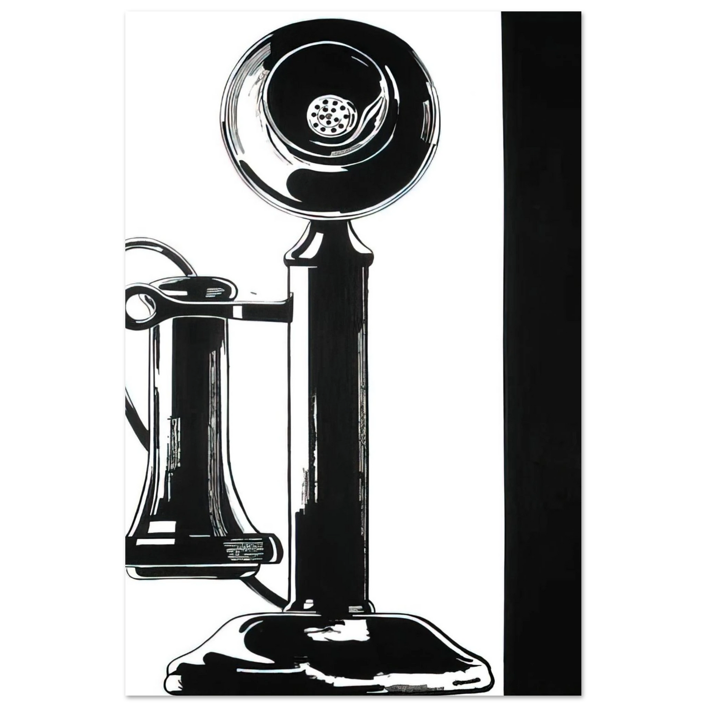 Andy Warhol - Telephone Fine Art Poster - 40x60 cm / 16x24 inches