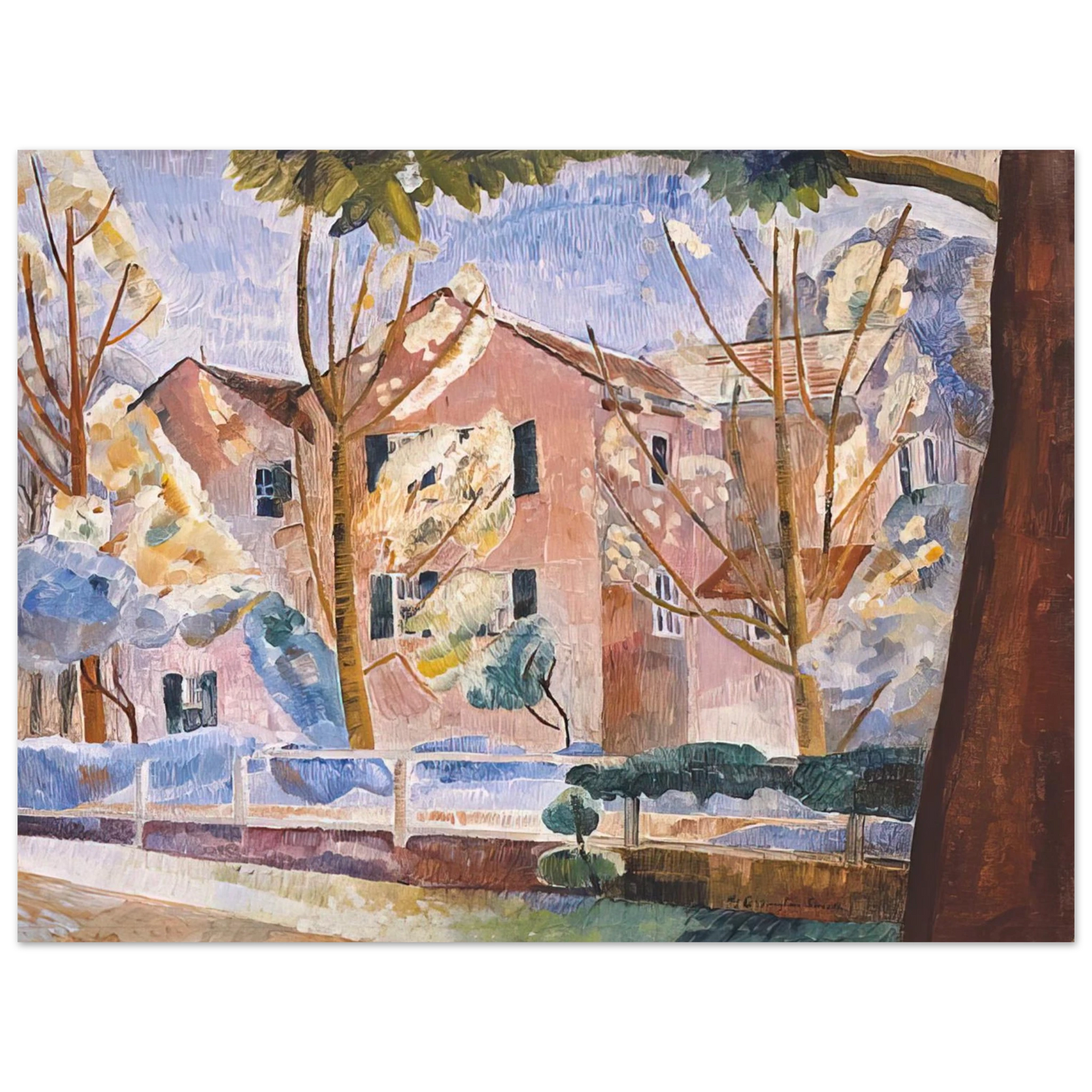 Grace Cossington Smith - House with trees - 1935 Fine Art Poster - Default Title