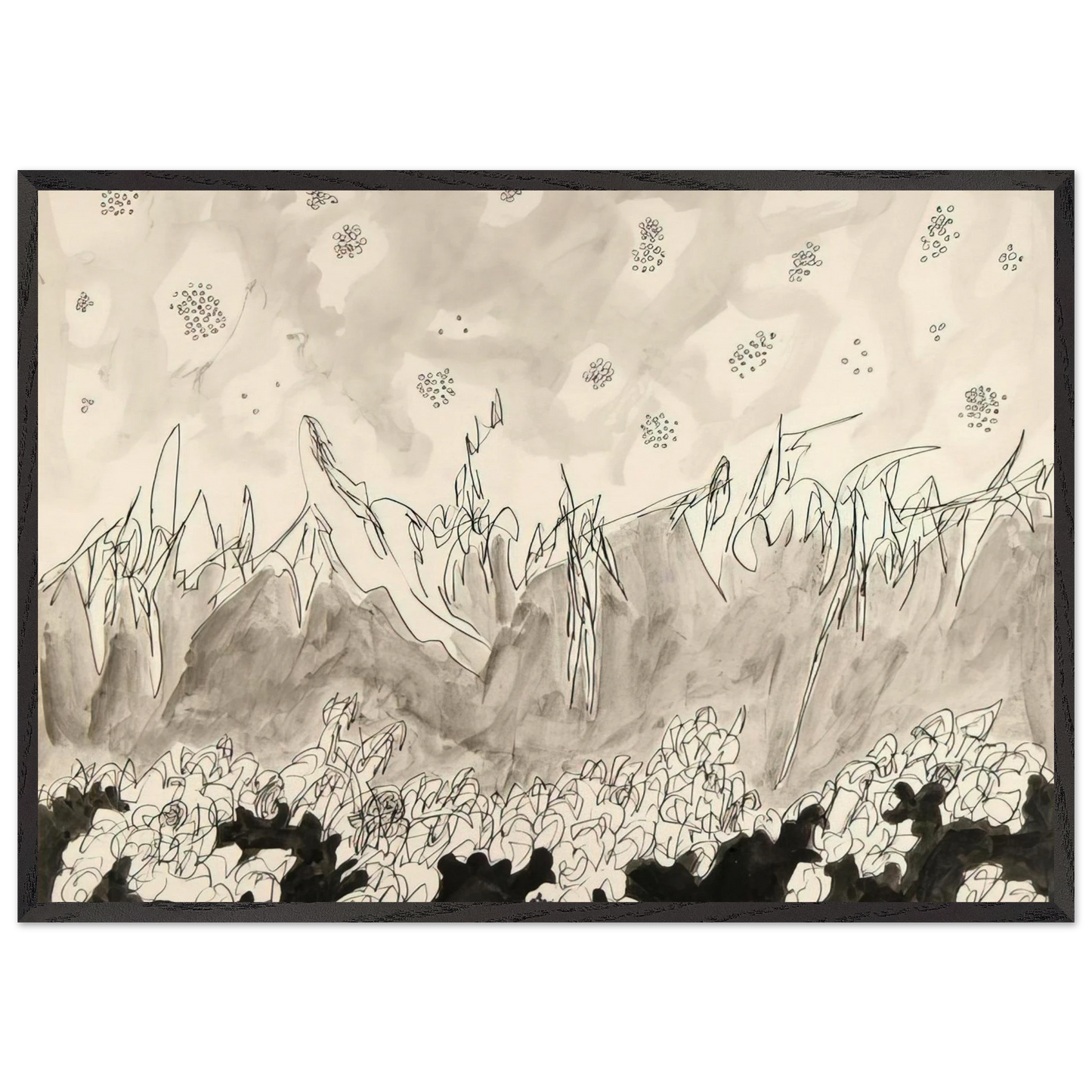 Seascape - 1952 - Gene Davis Framed Art Print – Black Wooden Frame - Default Title - -Framed Art Print