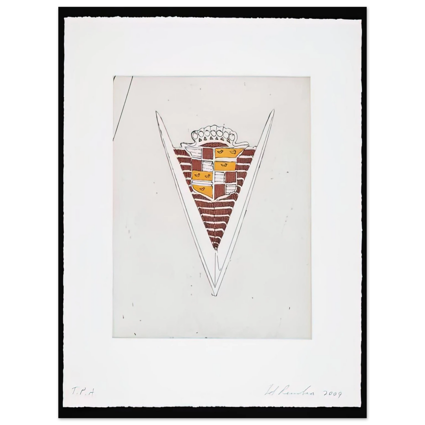 Edward Ruscha - CADILLAC MOTOR CITY SERIES 2009 Fine Art Poster - Default Title