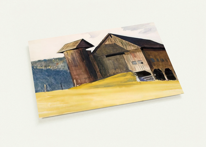 Barn and Silo, Vermont By Edward Hopper Pack of 10 Post Cards | Edward Hopper Post Cards | A6 (10.5 x 14.8 cm) - 4.1 x 5.8 inches