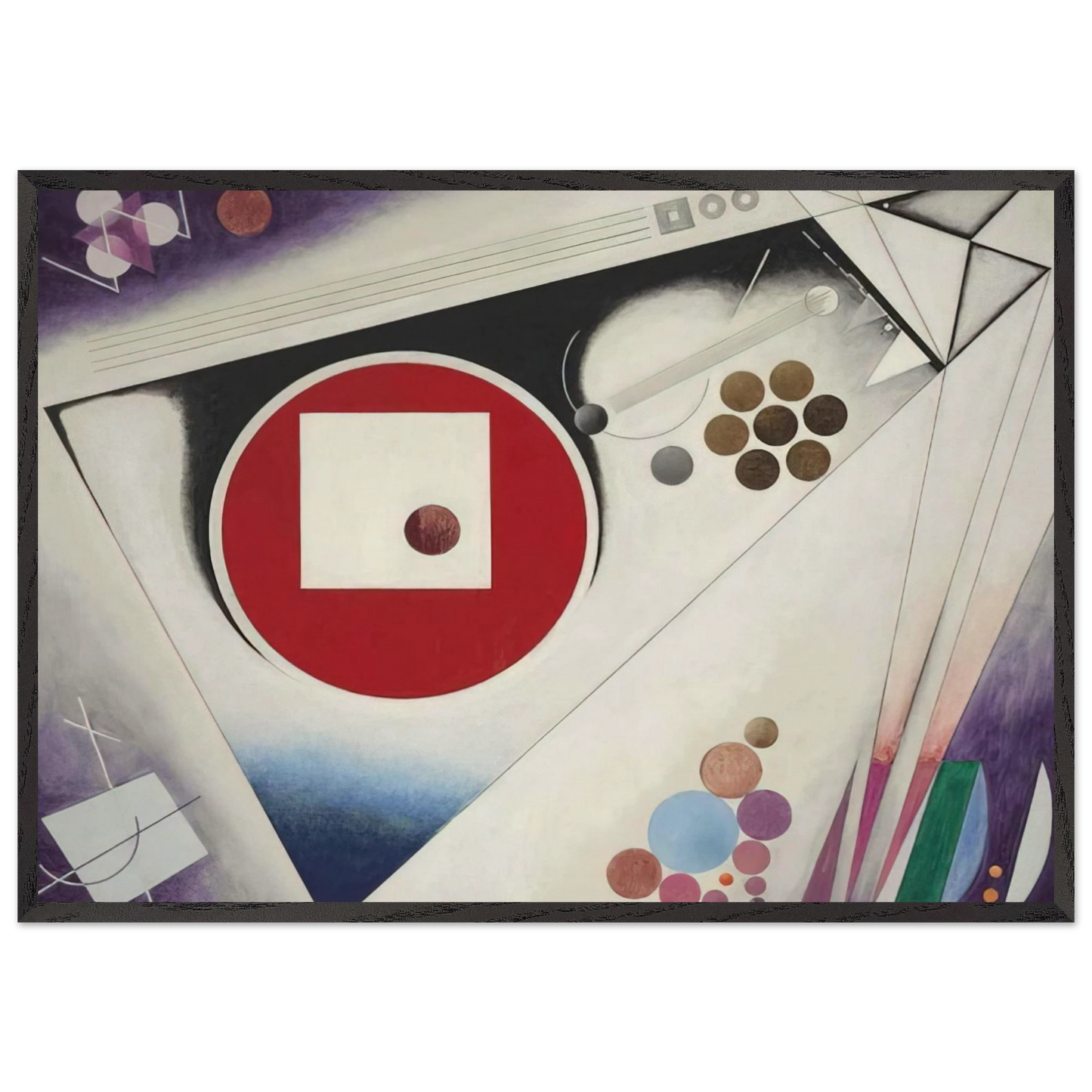 THIRD SYMPHONY IN 3 MOVEMENTS 1930 - Rudolf Bauer Framed Art Print – Black Wooden Frame - Default Title - -Framed Art Print