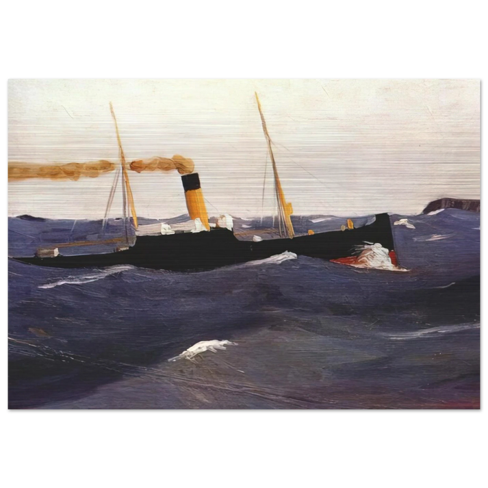 Tramp Steamer - Edward Hopper Brushed Aluminum Print - 70x100 cm / 28x40 inches | Edward Hopper Aluminum Print | Edward Hopper Prints