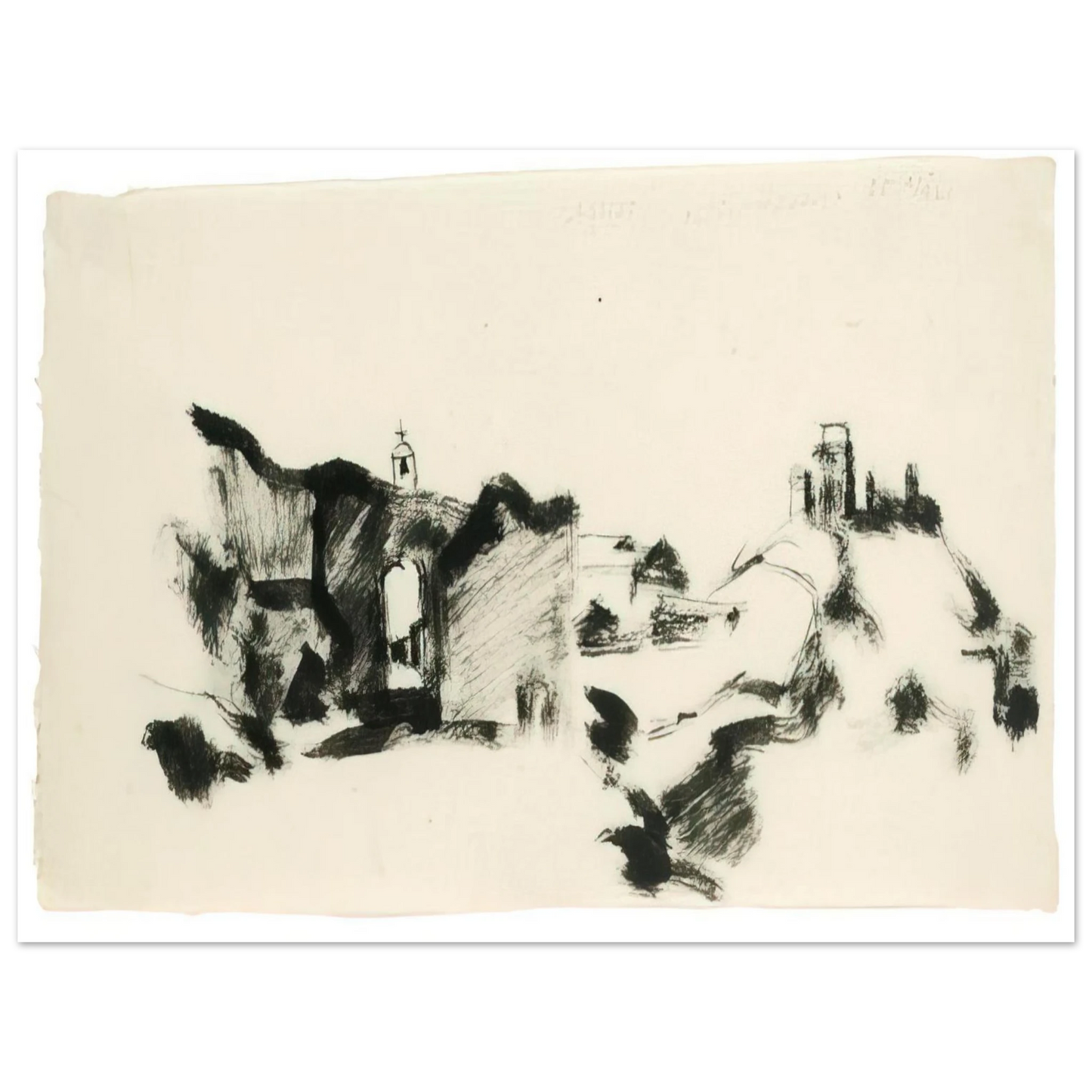 Julius Bissier - Assisi 35, marzo - 1935 Fine Art Poster - Default Title