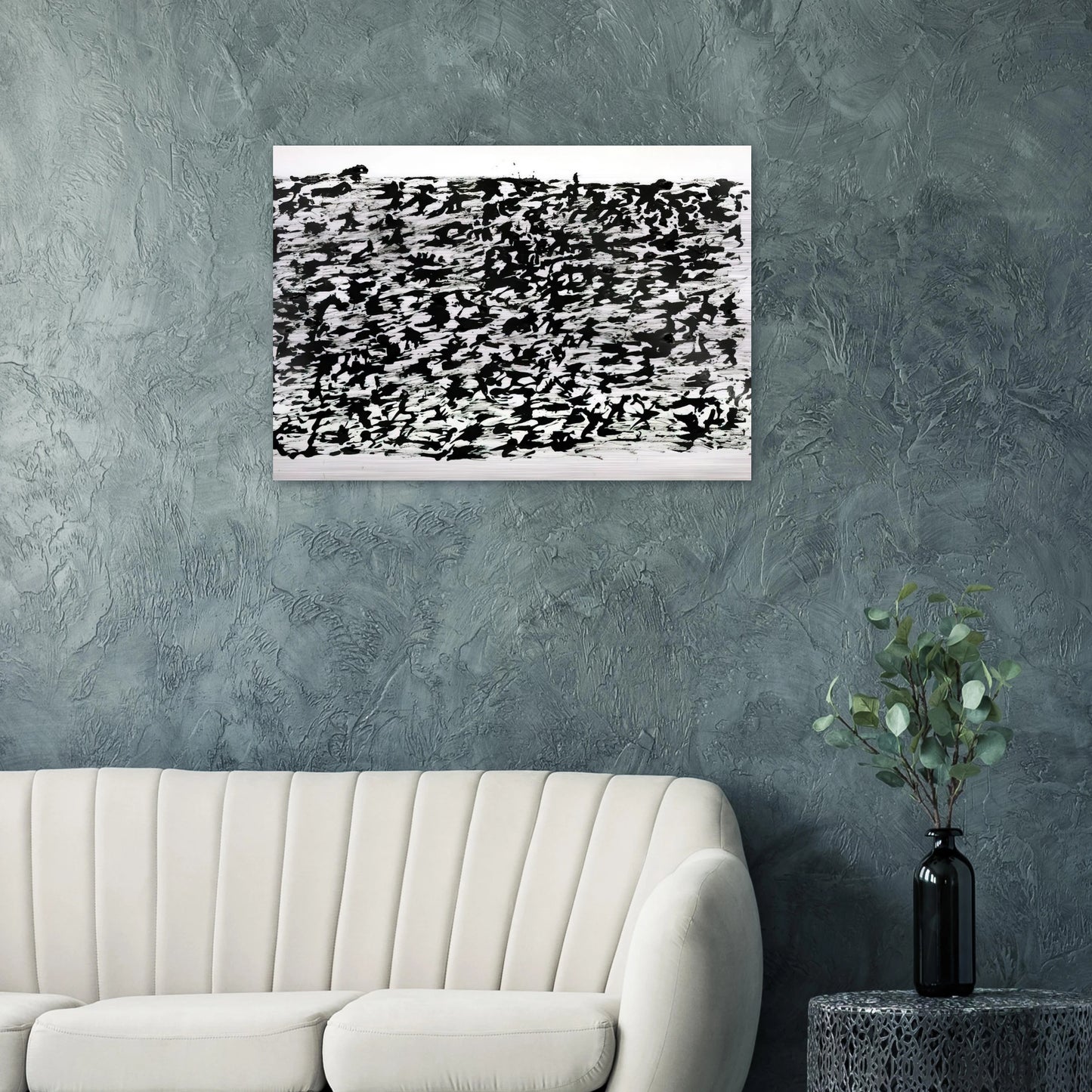 Untitled Chinese Ink Drawing - 1961 - Henri Michaux Brushed Aluminum Print - 70x100 cm / 28x40 inches | Henri Michaux Aluminum Print | Henri Michaux Prints