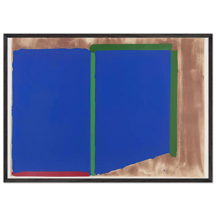 Blues Greens - 1969 - John Hoyland 70x100 cm / 28x40 inches Framed Art Print – Black Wooden Frame