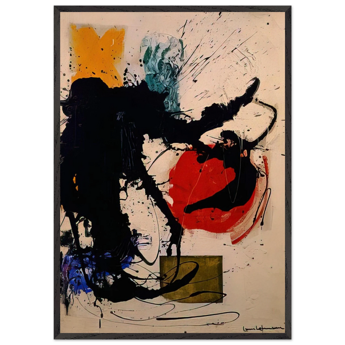 Rope-Swinger - Hans Hofmann 70x100 cm / 28x40 inches Framed Art Print – Black Wooden Frame