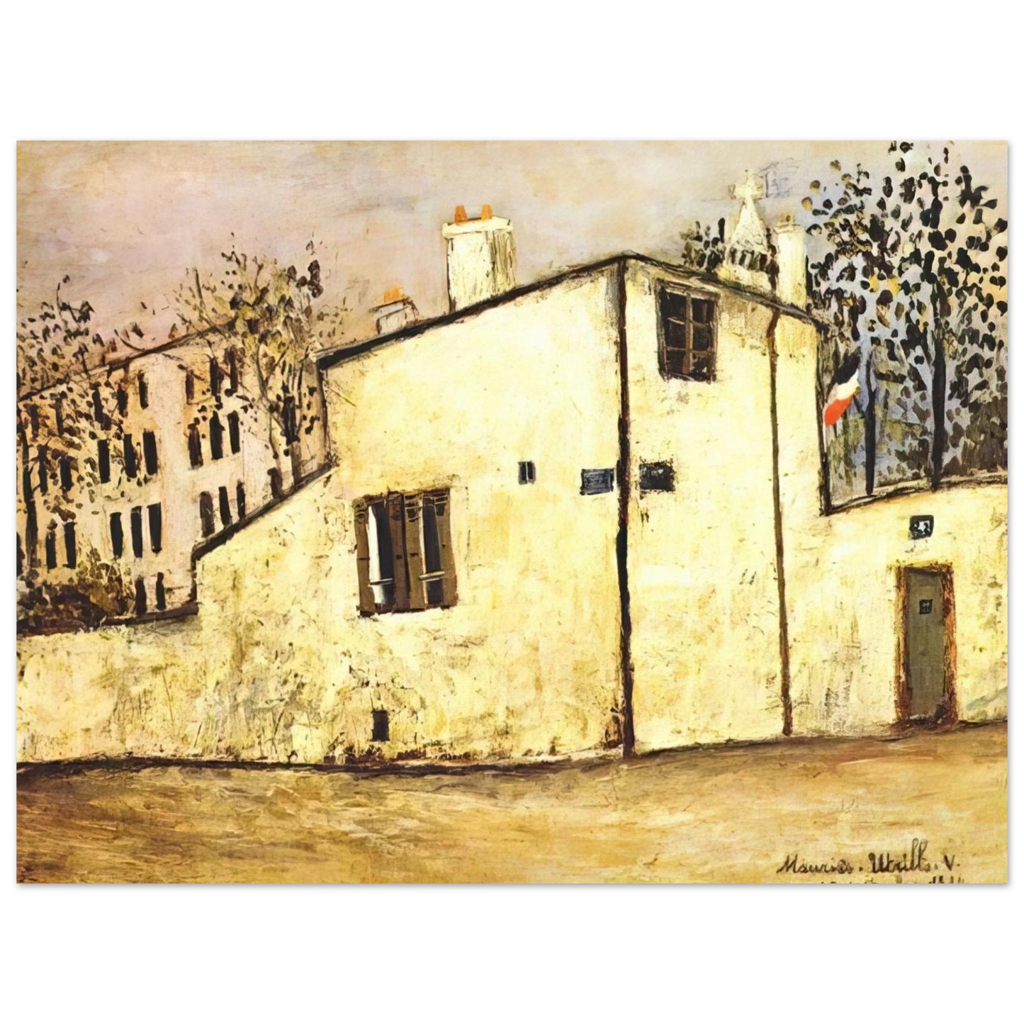 Maurice Utrillo - HECTOR BERLIOZ S HOUSE Fine Art Poster - Default Title