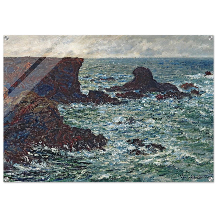 Rocks at Port Coton, the Lion Rock - claude monet Acrylic Print - 70x100 cm / 28x40″ inches