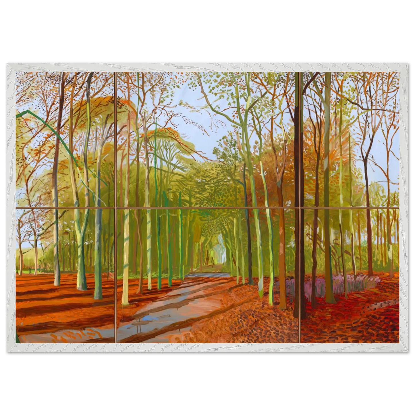 David Hockney - Woldgate Woods, 21, 23 & 29 November 2006 - 50x70 cm / 20x28 inches - Fine Art Poster-canvas - -