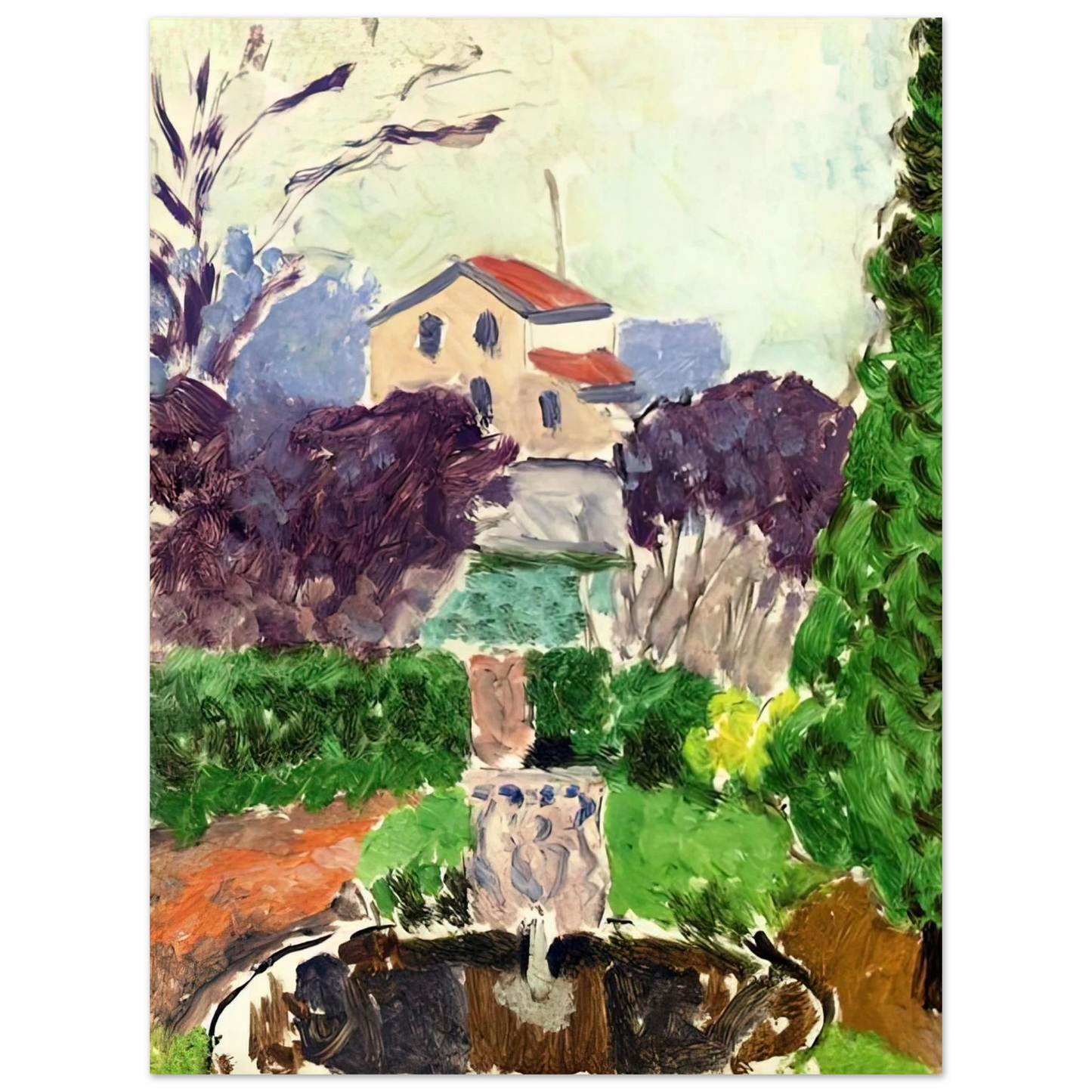 Henri Matisse - THE ARTIST S GARDEN AT ISSY LES MOULINEAUX 1918 Fine Art Poster - Default Title