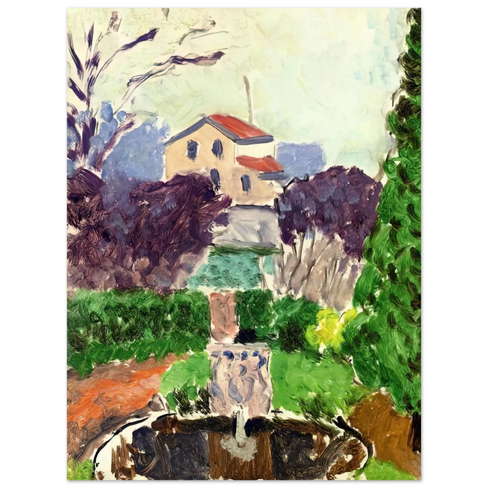 Henri Matisse - THE ARTIST S GARDEN AT ISSY LES MOULINEAUX 1918 75x100 cm / 30x40inches Fine Art Poster