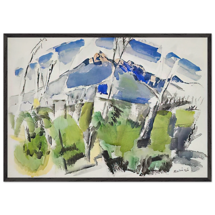 Mt Chocorua No 1 - 1926 - John Marin 70x100 cm / 28x40 inches Framed Art Print – Black Wooden Frame