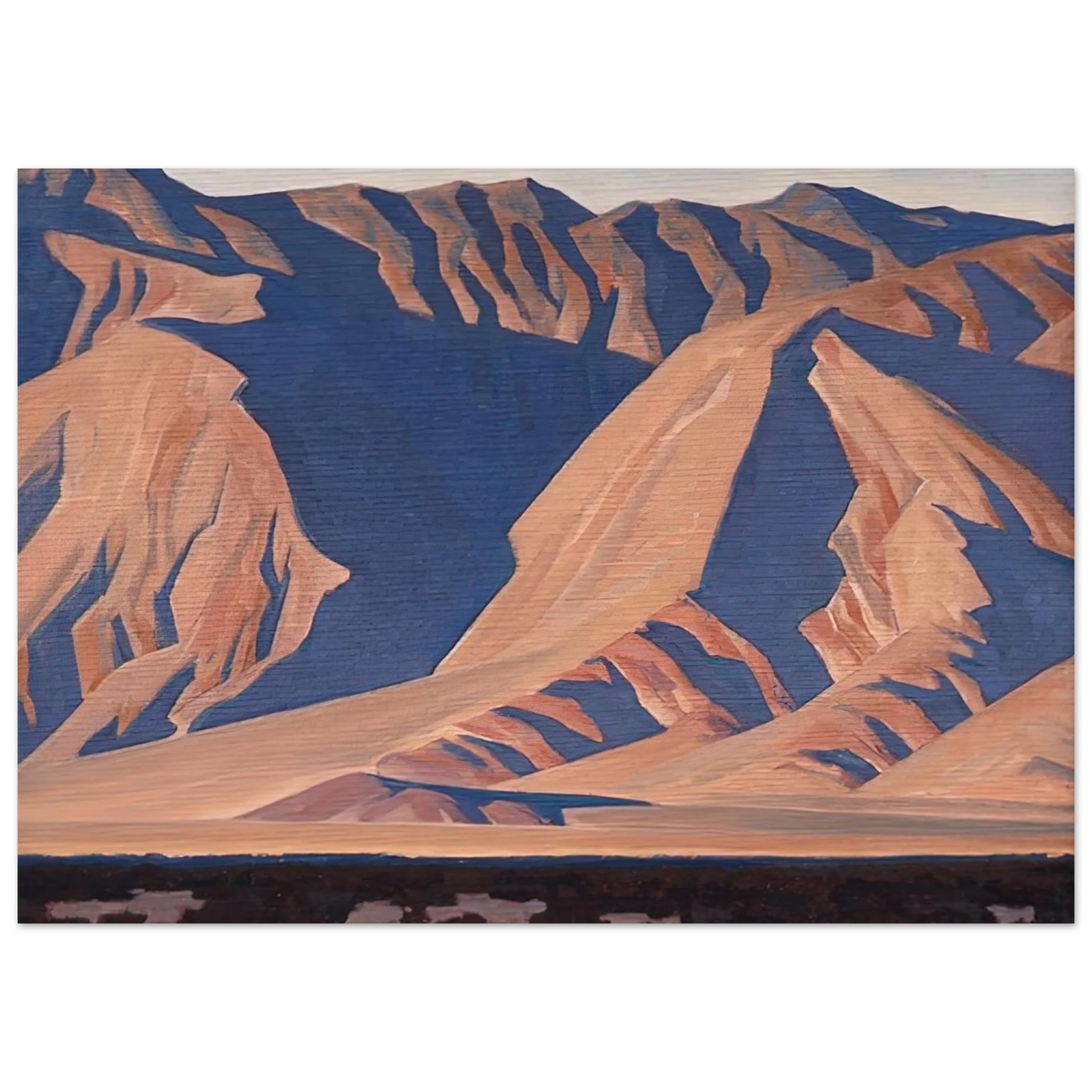 Maynard Dixon - INYO MOUNTAINS 1944 Wall art - A3 (29.7 x 42  cm) - Premium Wooden Framed Poster With Fine Art Paper-canvas - White frame