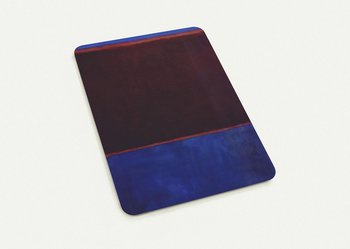 No. 3 Bright Blue, Brown, Dark Blue on Wine - 1962 By Mark Rothko Pack of 10 Post Cards | Mark Rothko Post Cards | A6 (10.5 x 14.8 cm) - 4.1 x 5.8 inches