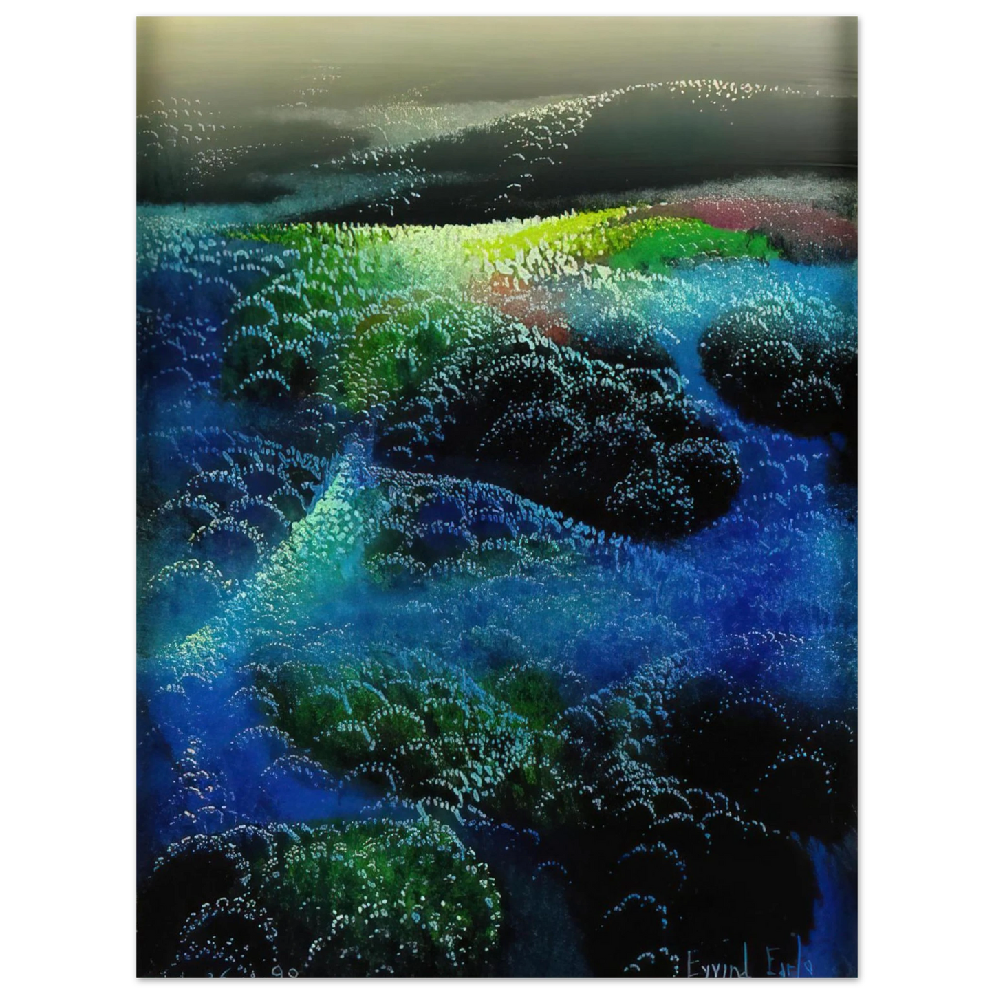 Eyvind Earle - Fields Of Fog Fine Art Poster - Default Title