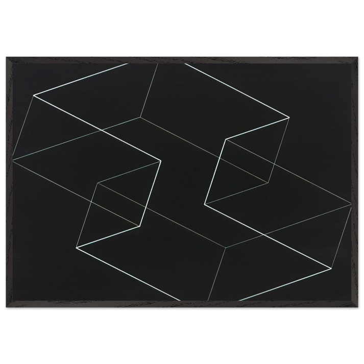 M 5 1954 - Josef Albers 70x100 cm / 28x40 inches Framed Art Print – Black Wooden Frame