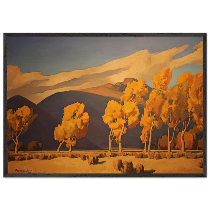 NOVEMBER IN NEVADA 1935 - Maynard Dixon 70x100 cm / 28x40 inches Framed Art Print – Black Wooden Frame