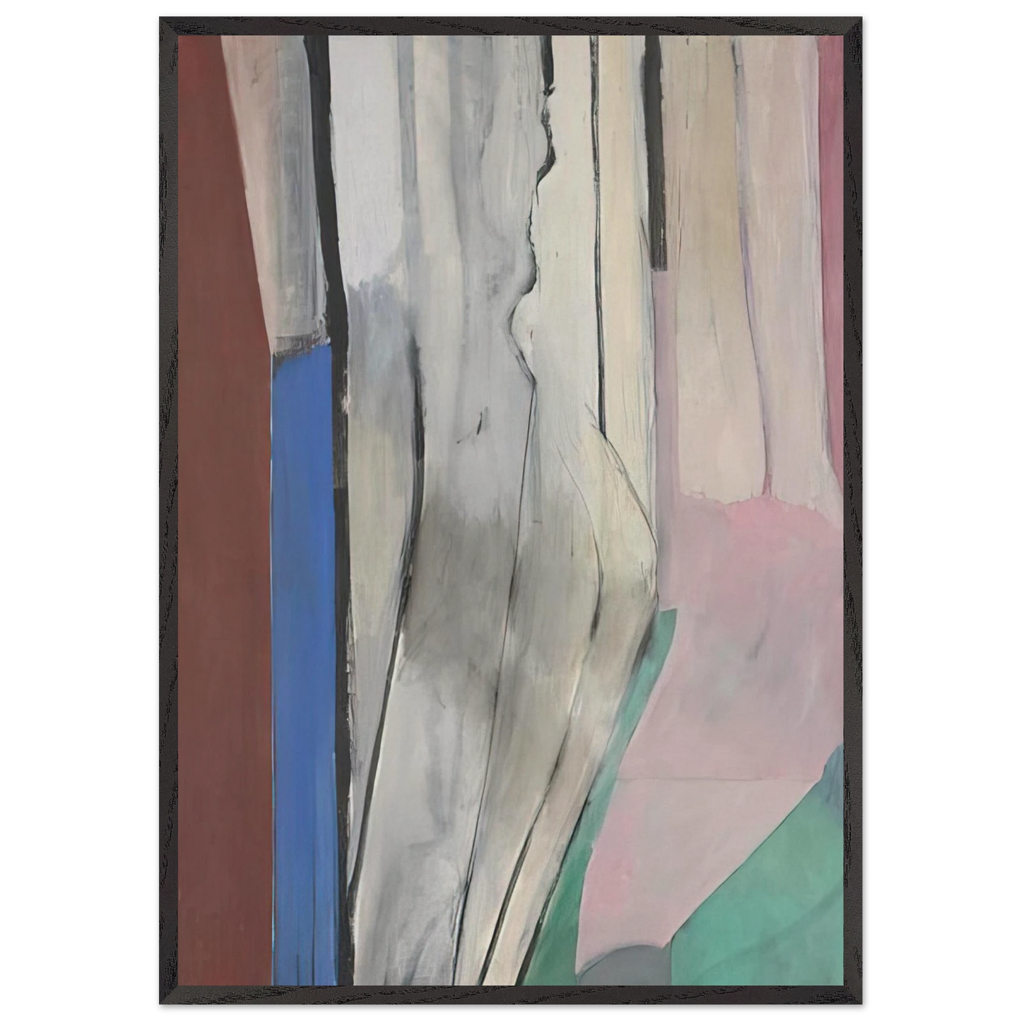 Ocean Park 6 - Richard Diebenkorn 70x100 cm / 28x40 inches Framed Art Print – Black Wooden Frame