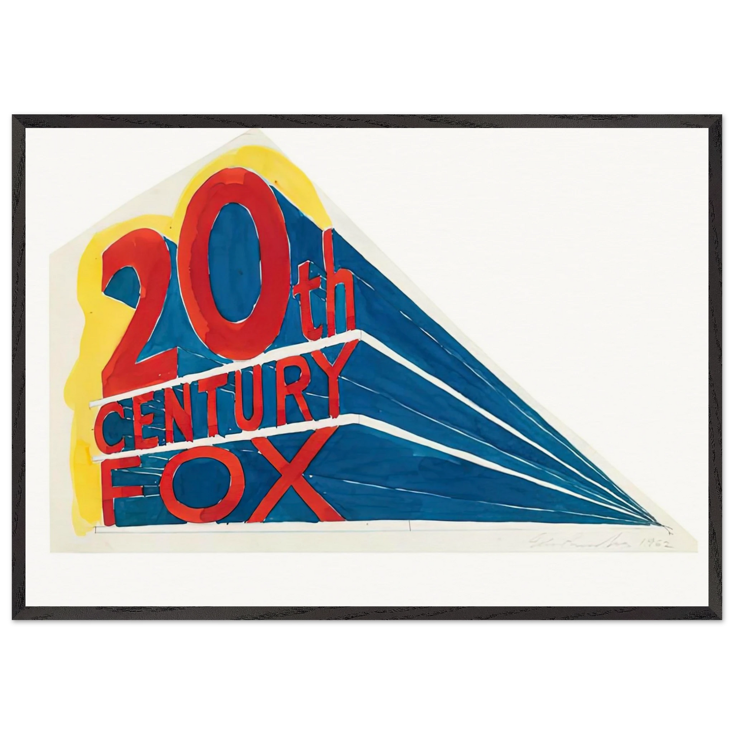 TRADEMARK 1 1962 - Edward Ruscha Framed Art Print – Black Wooden Frame - Default Title - -Framed Art Print