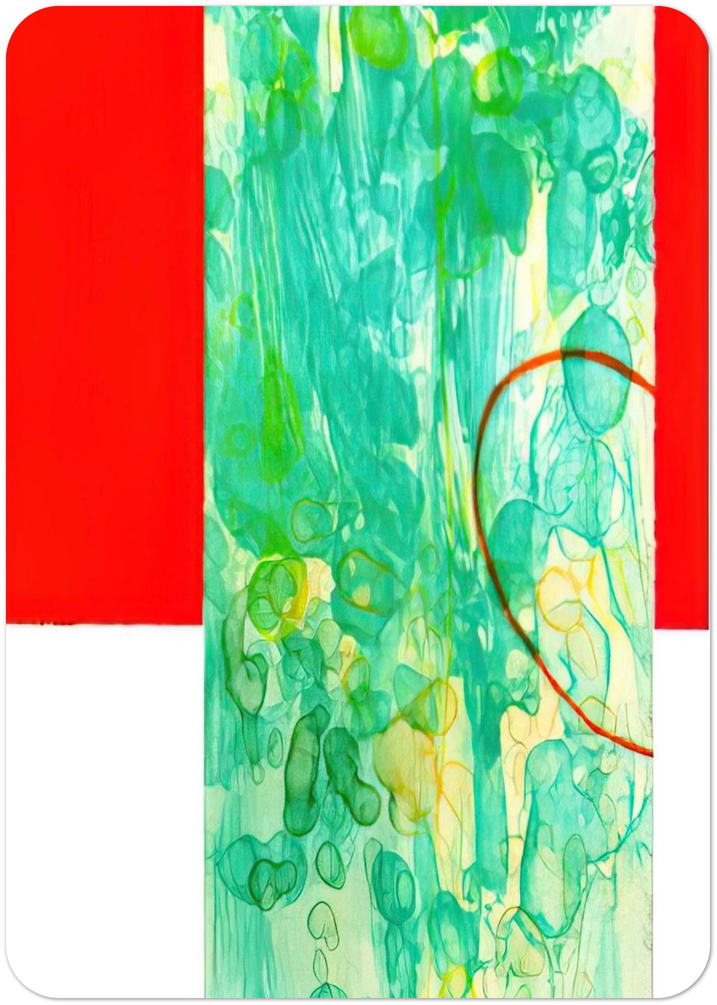 Bluest By Sam Gilliam Pack of 10 Post Cards | Sam Gilliam Post Cards | A6 (10.5 x 14.8 cm) - 4.1 x 5.8 inches