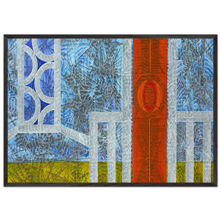 Epilogue - 1974 - Jimmy Ernst 70x100 cm / 28x40 inches Framed Art Print – Black Wooden Frame