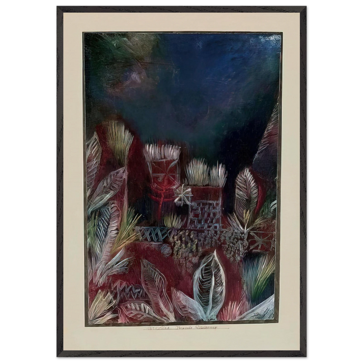 TROPICAL TWILIGHT 1921 - Paul Klee 70x100 cm / 28x40 inches Framed Art Print – Black Wooden Frame