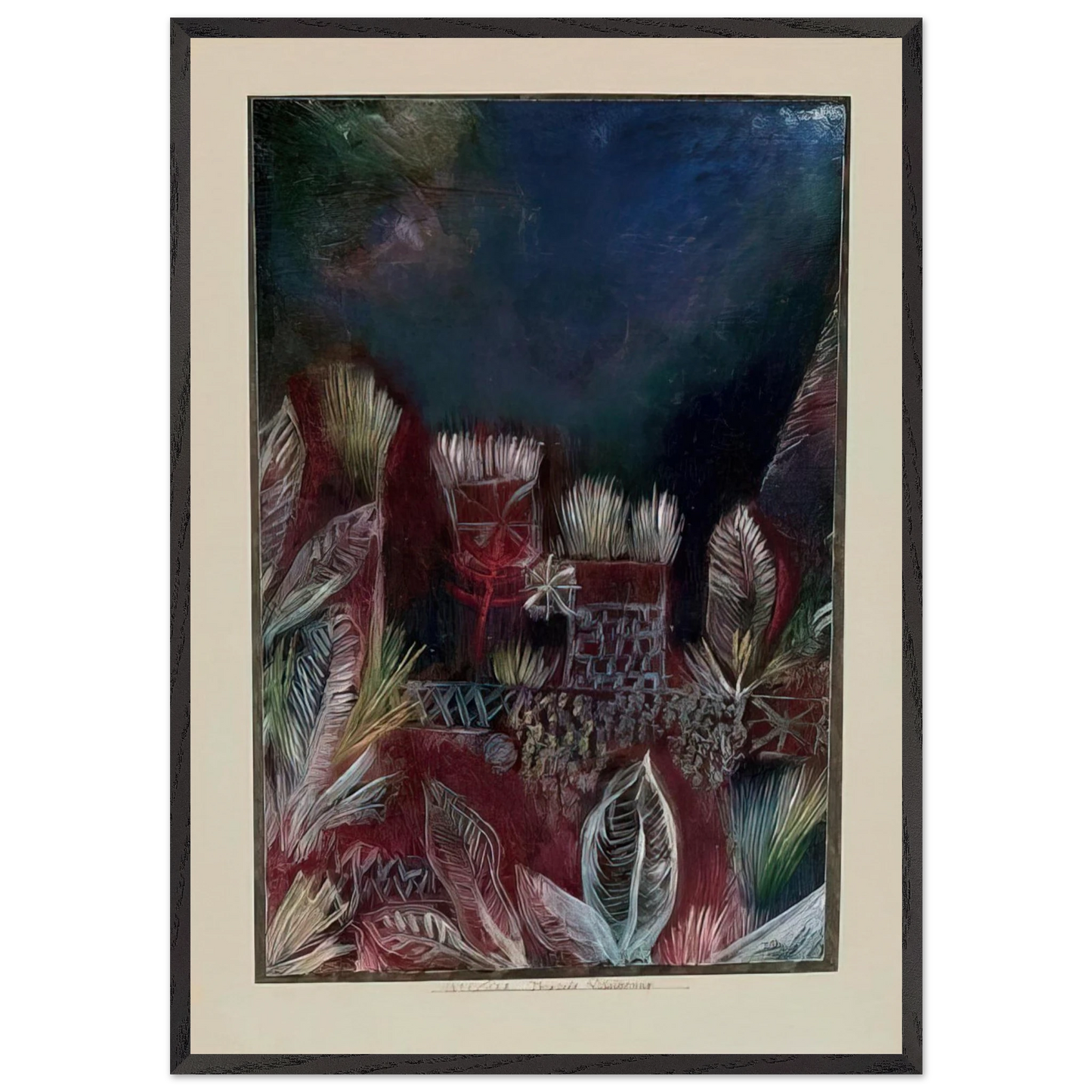 TROPICAL TWILIGHT 1921 - Paul Klee Framed Art Print – Black Wooden Frame - Default Title - -Framed Art Print